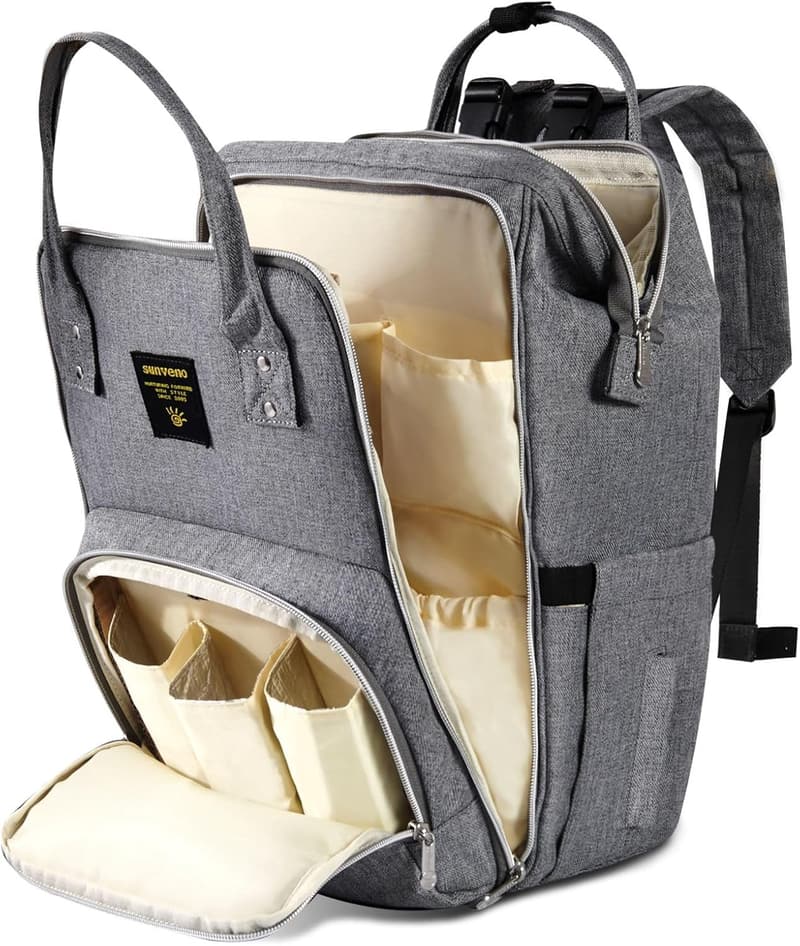 Baby Wickelrucksack mit großem Fassungsvermögen und tragbarem Wickelunterlage für Eltern
