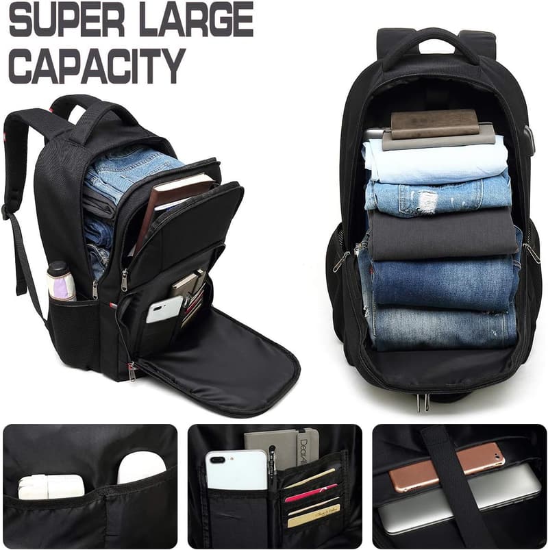 Wasserdichter Business-Rucksack mit USB-Ladeanschluss für Herren und Damen