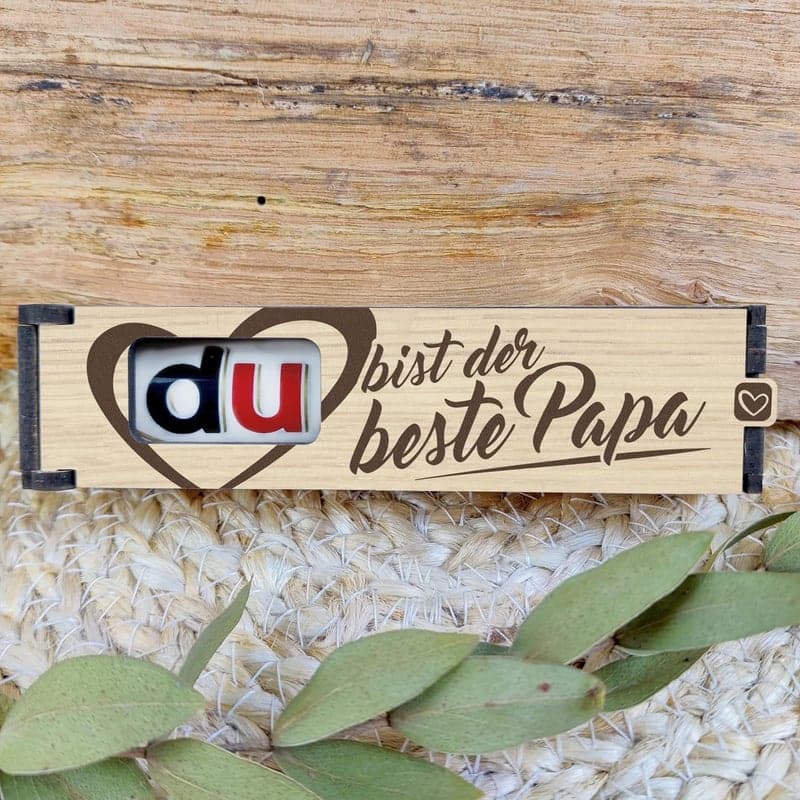 Vatertagsgeschenk: Geschenkbox mit Schokoriegeln für Papa