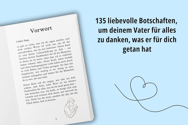 Dankesbuch für Papa - 135 liebevolle Botschaften