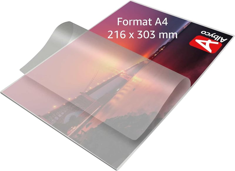 Laminierfolien A4, glänzend, 100 Stück, 2x80 Mikron, transparent