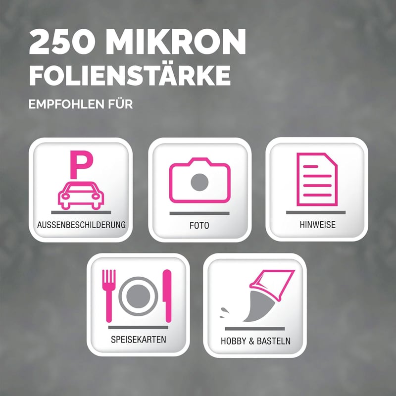 Fellowes A4 Heißlaminierfolien 250 Mikron, 100 Stück, glänzend