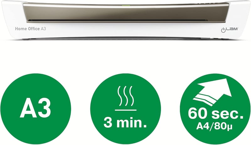 Leitz A3 Laminiergerät für 80-125 µm Folien, Starterkit inkl. Hüllen