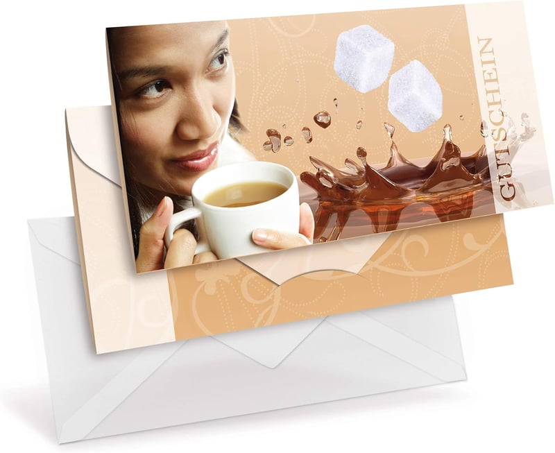 Geschenkgutscheine für Café und Bäckerei - 10 Stück mit Umschlägen
