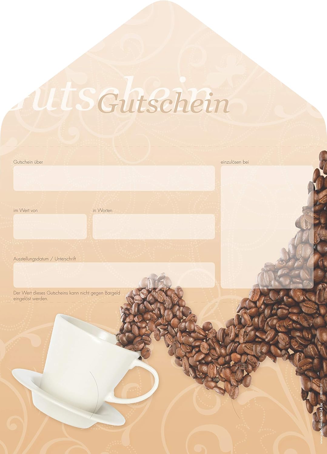 Geschenkgutscheine für Café und Bäckerei - 10 Stück mit Umschlägen