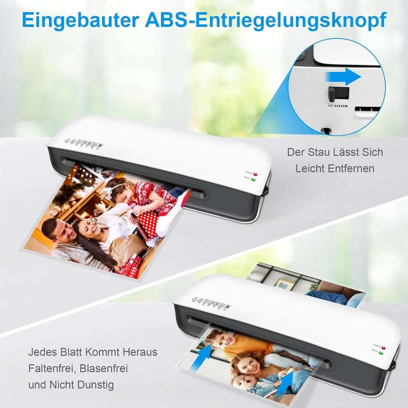 4-in-1 Laminiergerät A4 mit Papierschneider für Büro und Schule