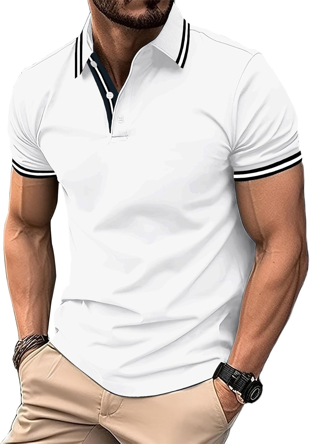 Atmungsaktives Herren Poloshirt für Tennis und Golf - schnelltrocknend