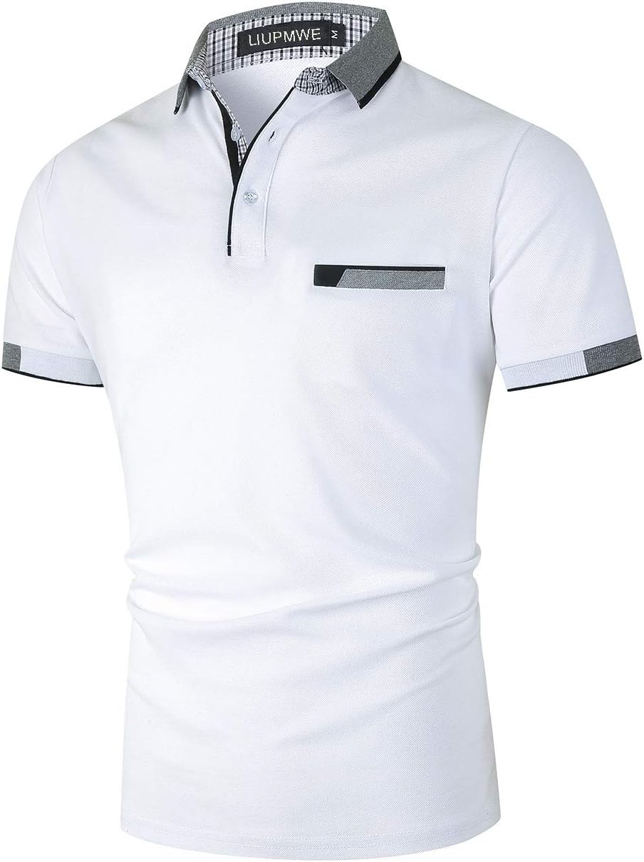 Baumwoll-Polohemd für Herren mit Tasche, kurzärmelig, Sommervariante