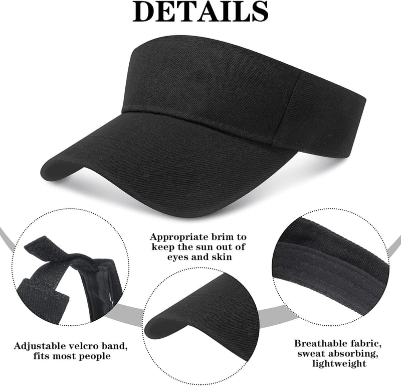 Atmungsaktive Unisex Sonnenschild Caps für Sportaktivitäten (2er Set)