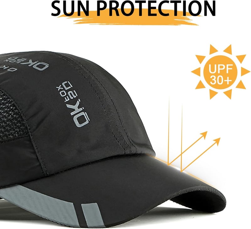 Schnelltrocknende, atmungsaktive Baseball Caps für Herren und Damen, verstellbar