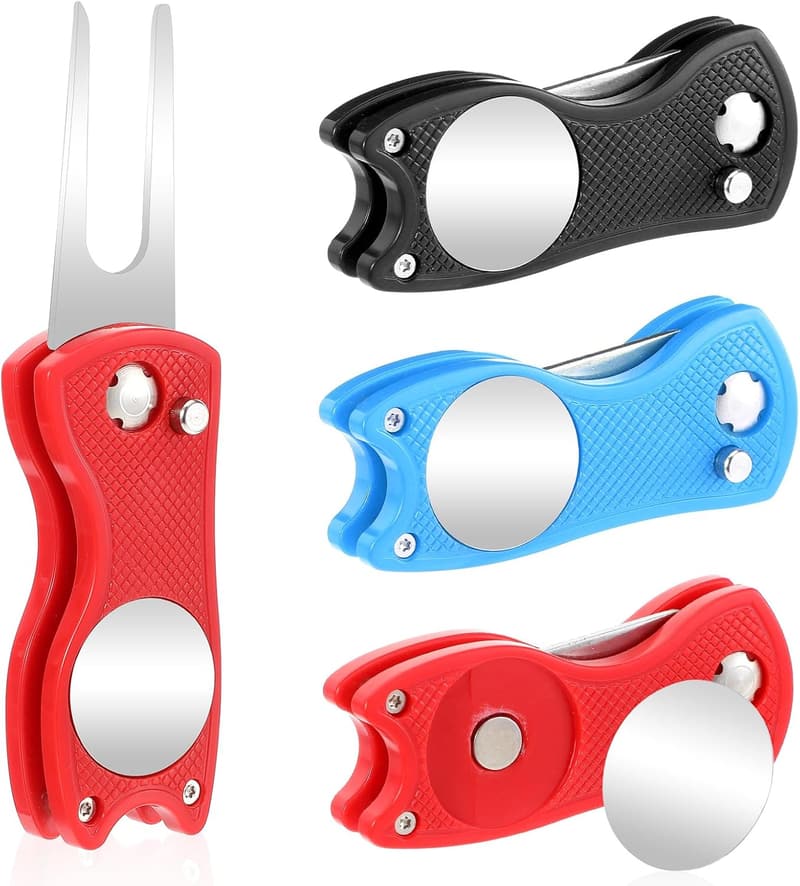 Golf Divot Reparaturwerkzeug Set – 3 Stück, zusammenklappbar und tragbar