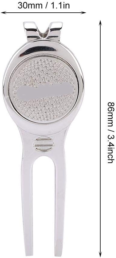 Stilvolles Golf Divot-Tool mit magnetischer Ballmarkierung aus Edelstahl