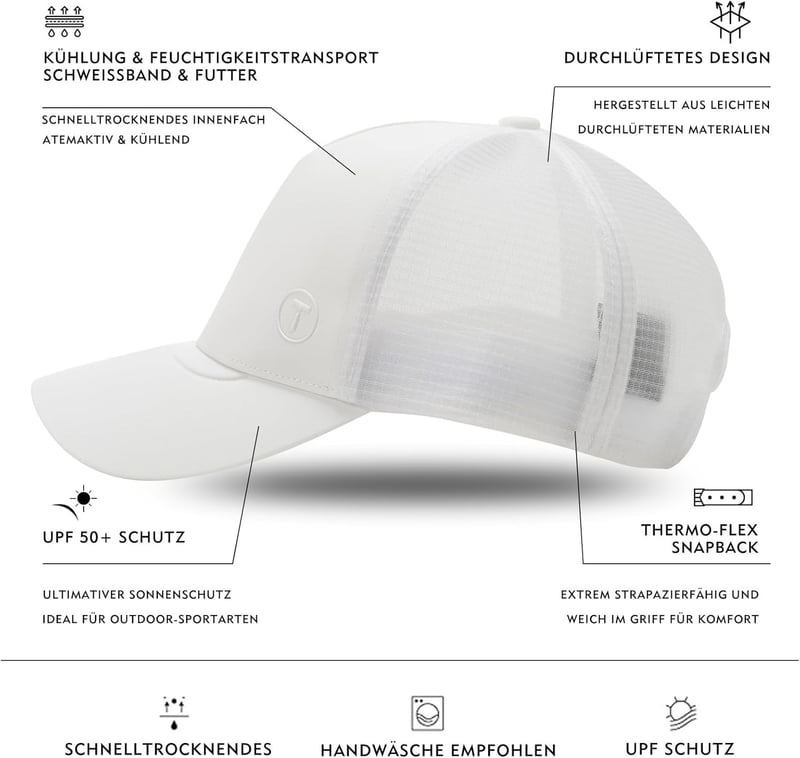 Trucker Cap Herren L/XL/XXL – Snapback Baseball Cap mit Netz