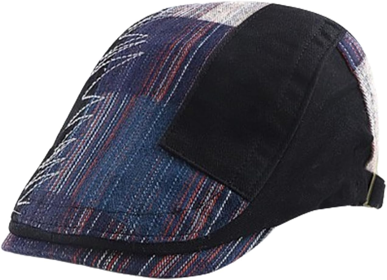 Patchwork Schiebermütze für Herren im Gatsby-Stil