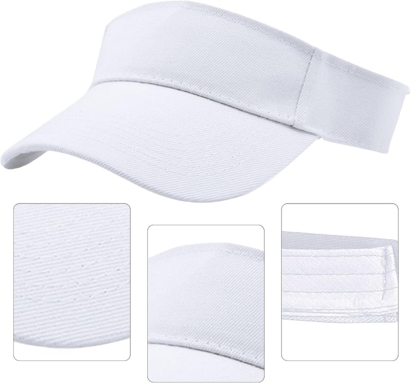 Verstellbare UV-Schutz Visor-Cap für Damen und Herren, 2 Stück