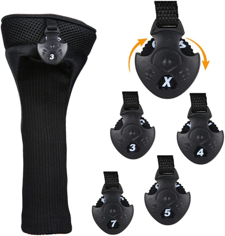 3er Set Golf Schlägerkopf-Schutzhauben für Driver und Putters
