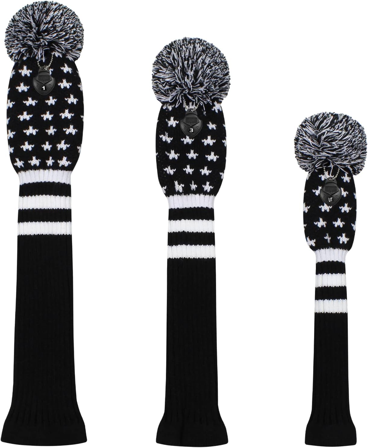 Scott Edward Golf Headcovers Set für Driver, Fairway und Hybrid