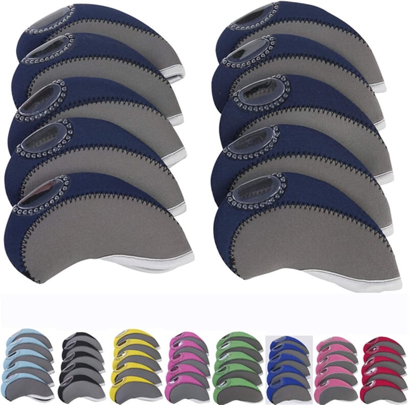 Wasserdichte Golf Headcovers für Eisen und Putter - 10er Set