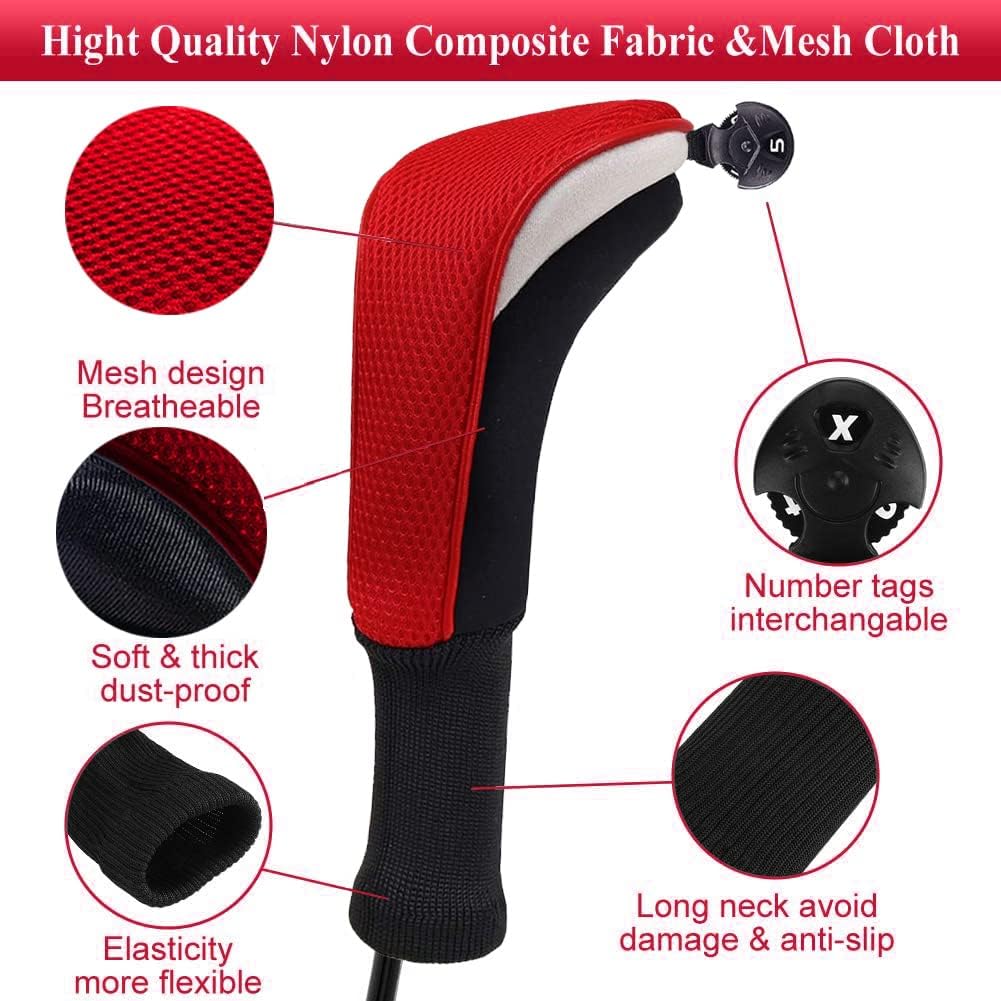 Golf Headcover Set für Driver und Fairway-Schläger, 4-teilig