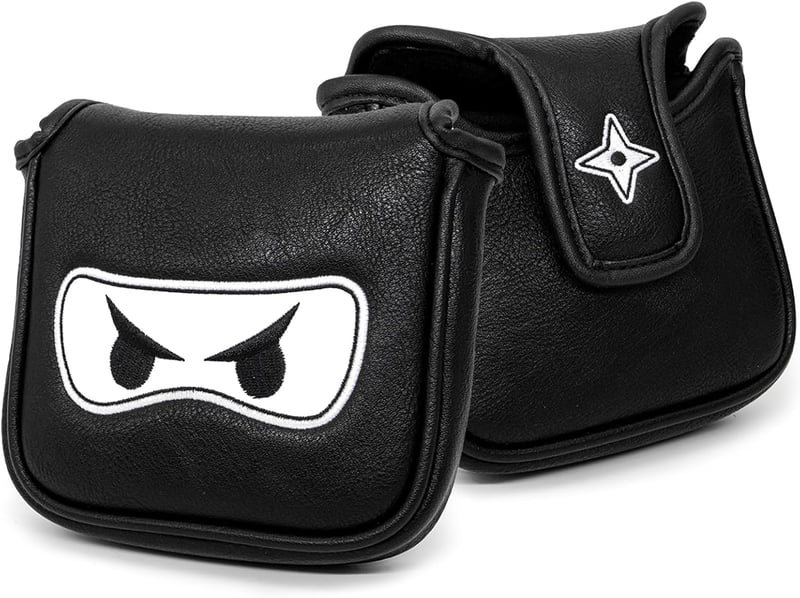 Golfschlägerhaube im Ninja-Design aus Premium-Leder mit Magnetverschluss