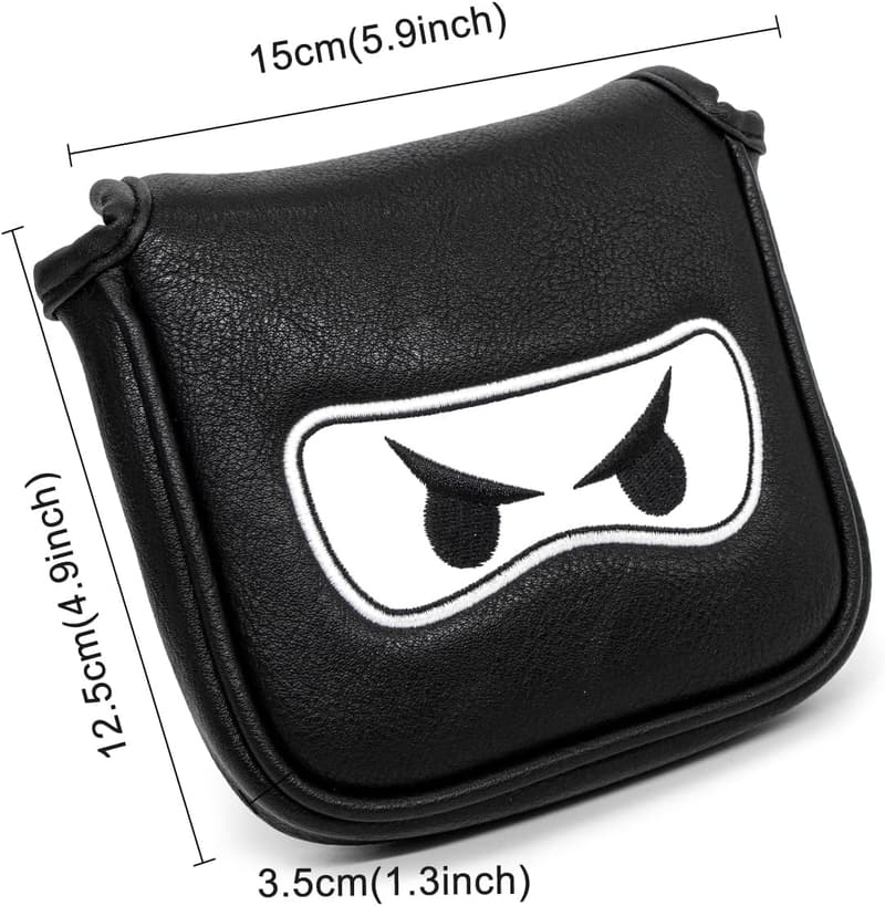 Golfschlägerhaube im Ninja-Design aus Premium-Leder mit Magnetverschluss