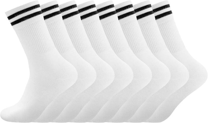 Sportsocken für Herren und Damen – 4 Paar Baumwoll-Tennissocken