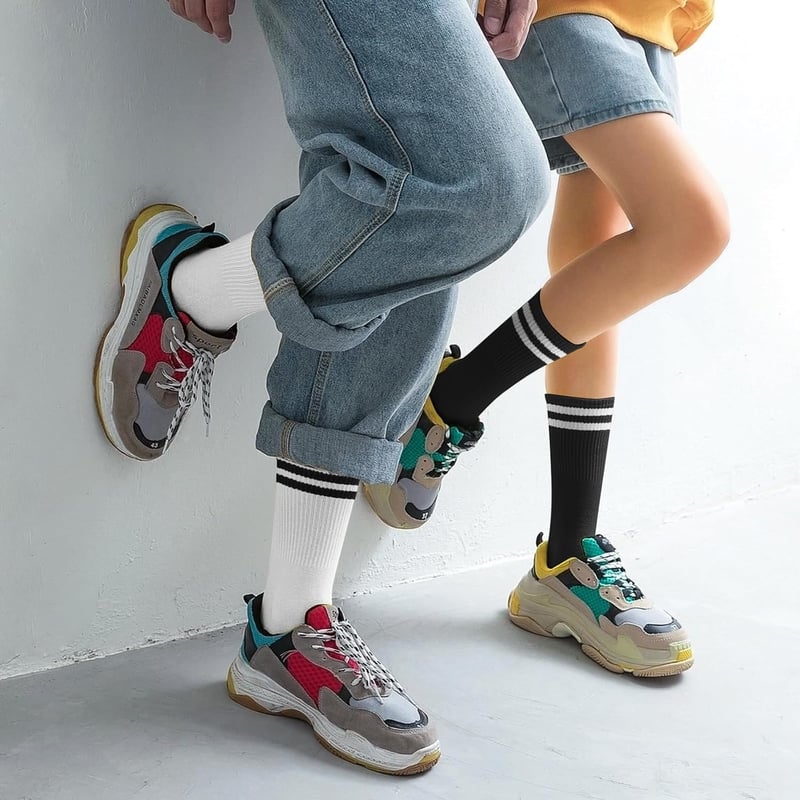 Sportsocken für Herren und Damen – 4 Paar Baumwoll-Tennissocken