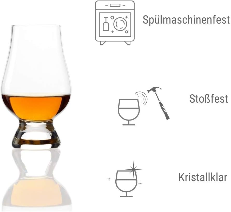 Stölzle Lausitz 4er Set Glencairn Whiskygläser 190ml, spülmaschinenfest