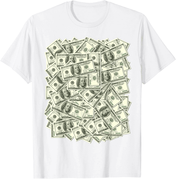 Lustiges T-Shirt mit 100 Dollar Schein Design für Männer