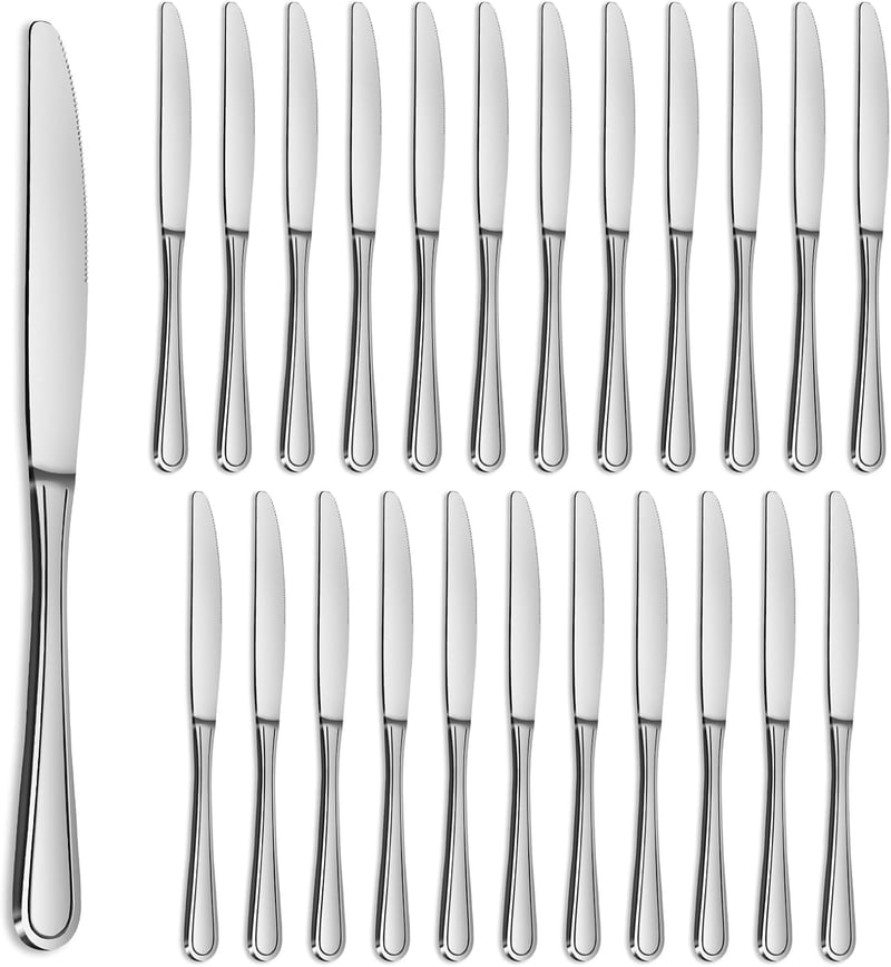 Edelstahl Buttermesser Set für Zuhause – 24 Stück, Spülmaschinenfest