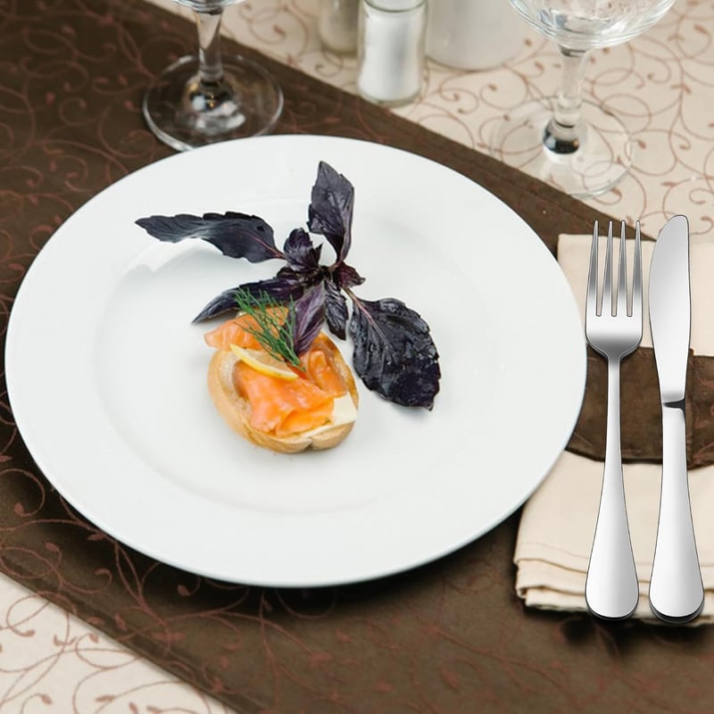 Steakbesteck Set für 6 Personen, 12-teilig, Edelstahl mit klassischem Griff