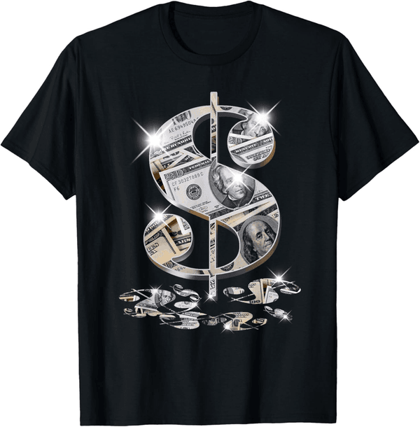 Cooles Dollarzeichen T-Shirt - Geschenkidee für Männer