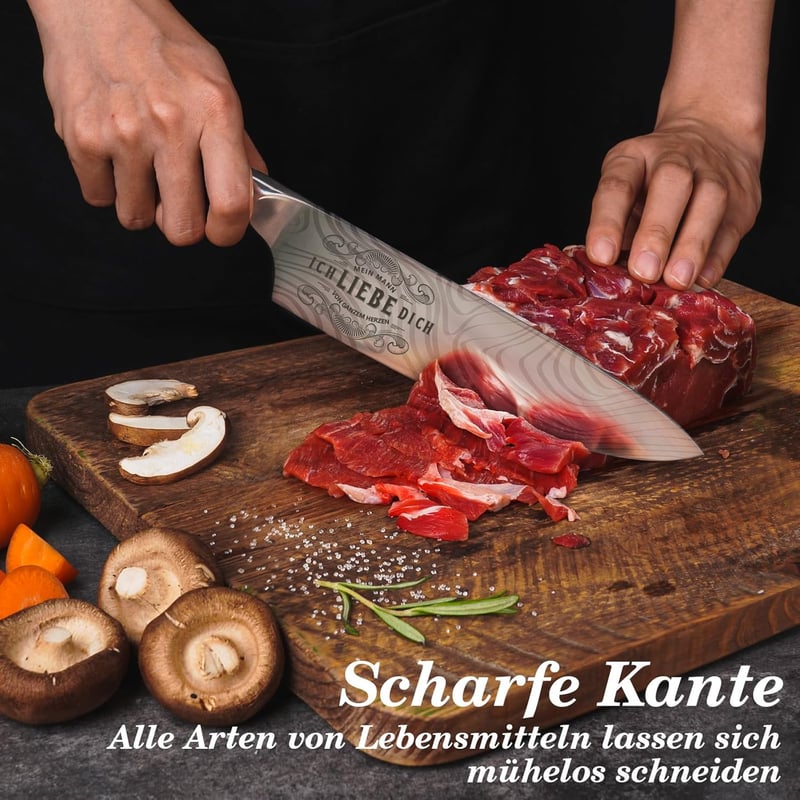 Graviertes Profi-Kochmesser 34 cm – Geschenk zum Jahrestag für Männer