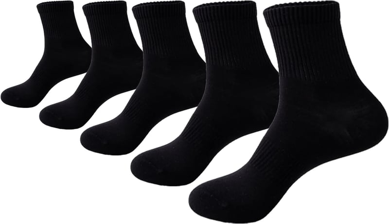 Herren Laufsocken mit Dicke Kissen - 5 Paar Baumwollknöchelsocken 7-12