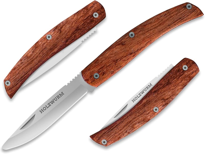 HOLZWURM Klapp-Schnitzmesser für Kinder, abgerundete Spitze