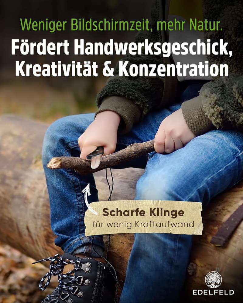 Schnitzmesser für Kinder ab 6 Jahren mit Fingerschutz und Zubehör