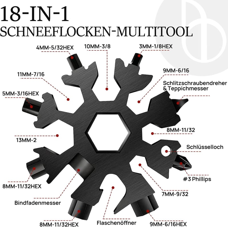 BIBURY Multitool Taschenmesser für Männer - Geburtstagsgeschenk & Camping Zubehör
