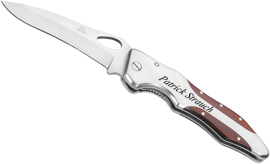 Personalisiertes Survival-Messer aus Edelstahl und Holz für Männer
