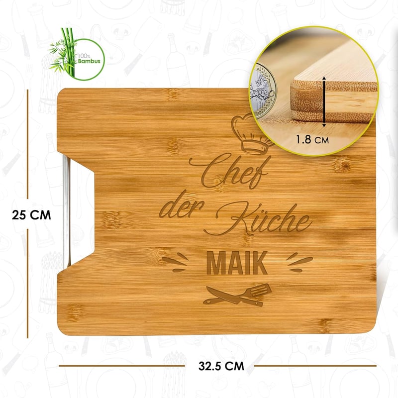 Personalisierte Holzschneidebrett 