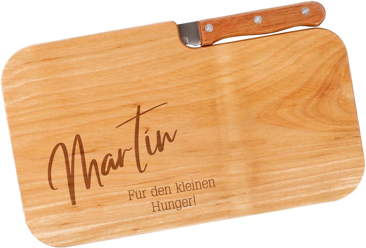 Frühstücksbrettchen-Set mit graviertem Namen für die Küche
