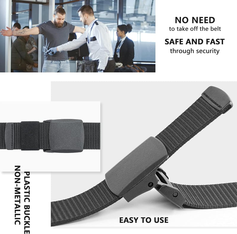 Verstellbarer Nylon-Arbeitsgürtel für Herren - flughafensicher und vielseitig