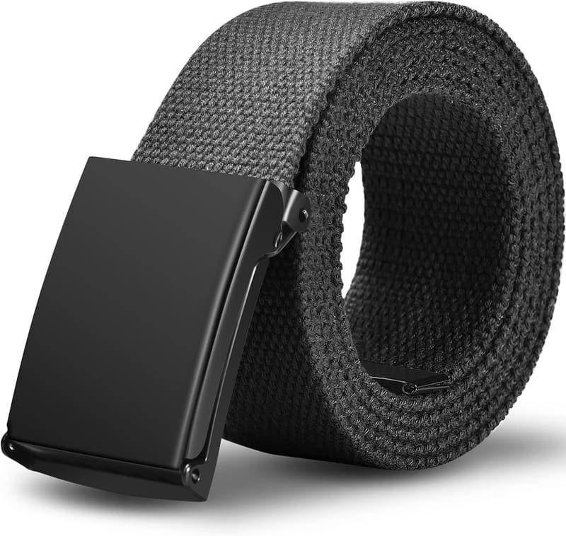 Stufenlos verstellbarer Herren-Canvas-Gürtel für Outdoor und Beruf