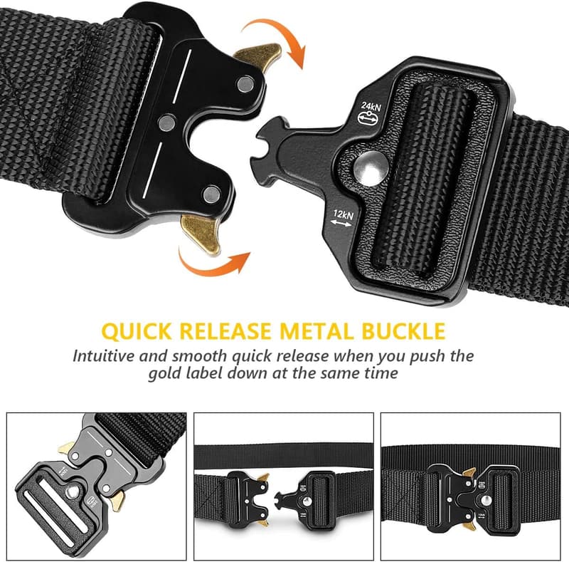 Taktischer Nylon Gürtel für Herren mit Metallschnalle – Ideal für Outdoor-Aktivitäten