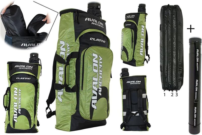 Grüner Bogenrucksack mit Pfeilröhre für Bogenschützen
