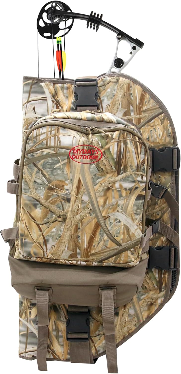 MYDAYS OUTDOOR Camouflage Jagd-Rucksack mit Schleife für Jagdzubehör