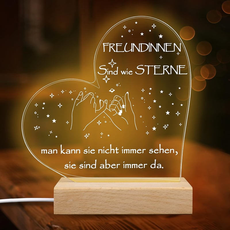 LED Nachtlicht für beste Freundin – Geschenk zum Geburtstag oder Weihnachten