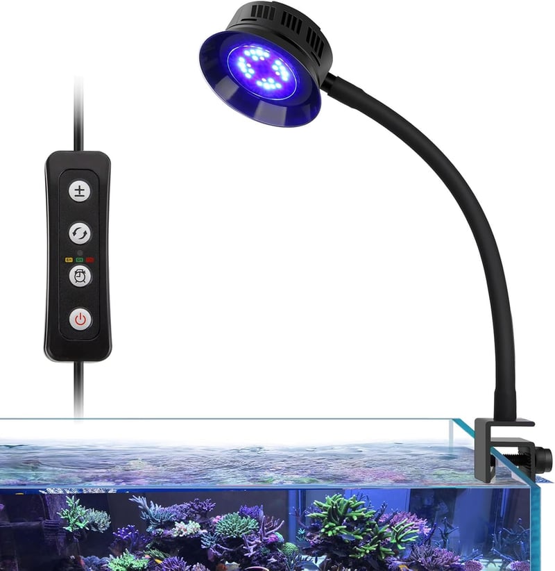 LED Beleuchtung für Salzwasseraquarien, 30W, einstellbare Helligkeit