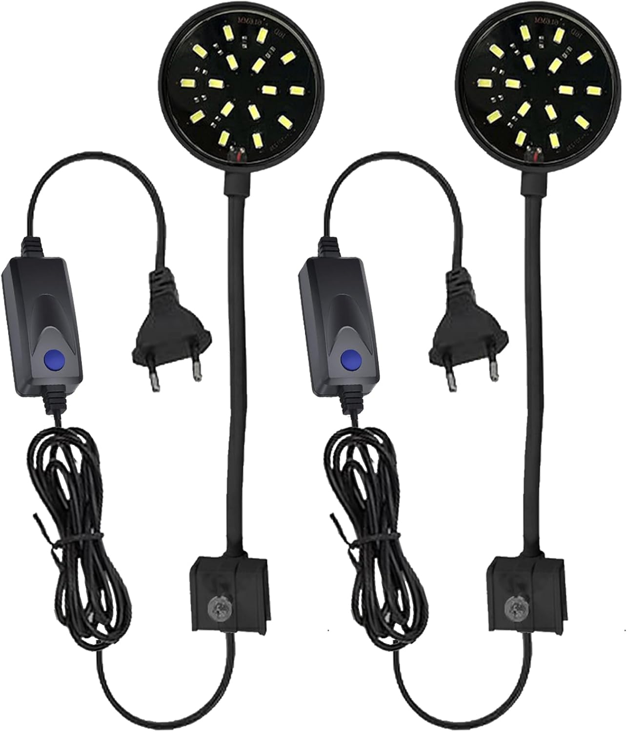 Mini LED Aquariumbeleuchtung 7W mit Clip für 10-30cm Tanks, 2 Stück