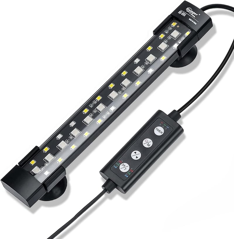 Hygger 24/7 Unterwasser LED Licht für Aquarien mit 7 Farben und Timer