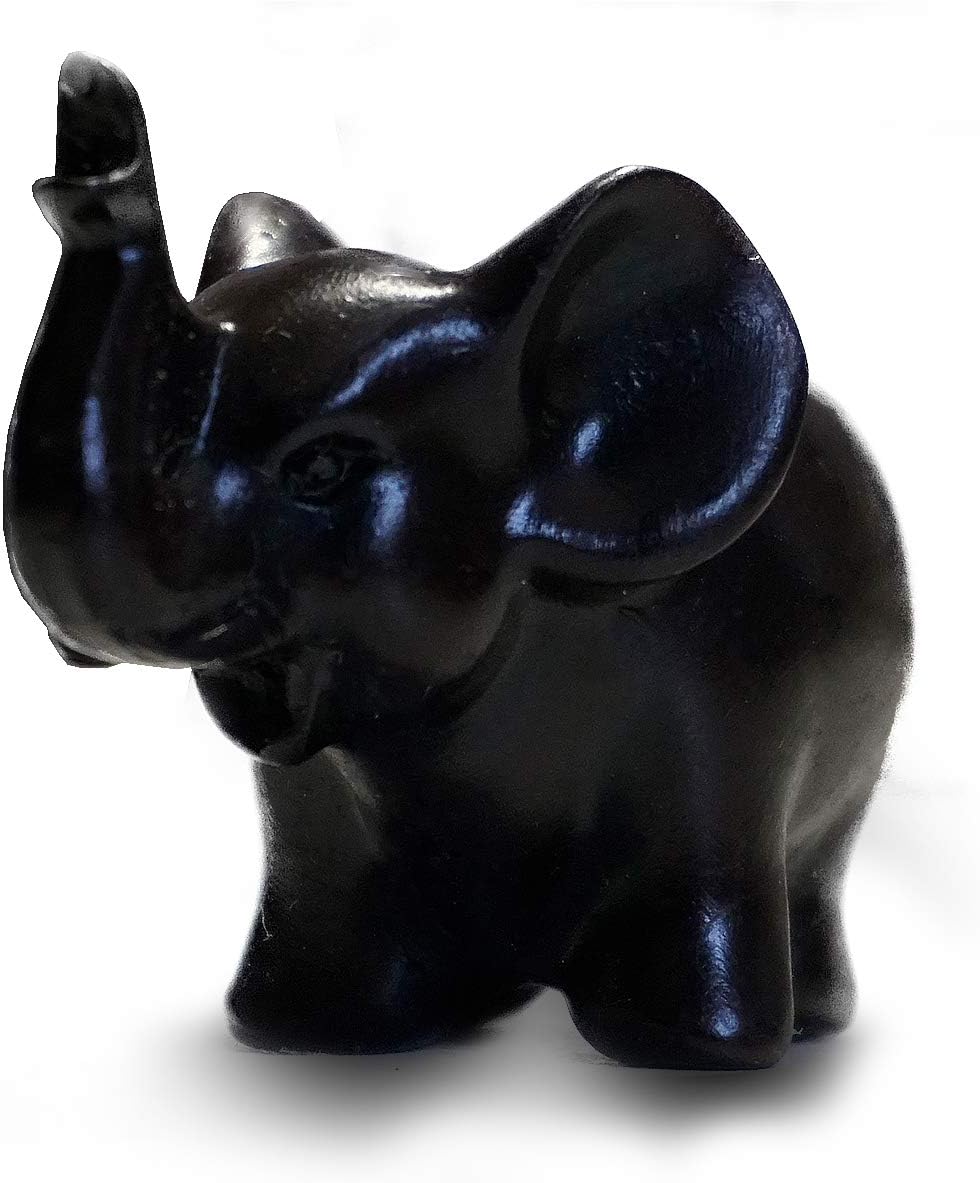 Glücksbringer Elefant aus Polyresin im Geschenkkarton, 4,5 x 3 cm